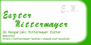 eszter mittermayer business card